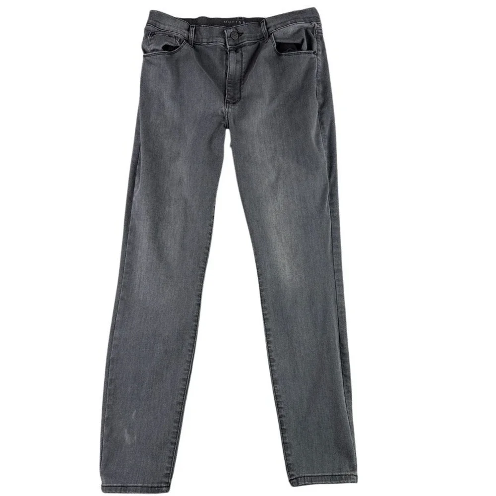 Mott & Bow Jeans Women 32 Fits (31x30) Gray High-Rise Skinny Stretch Denim 9434